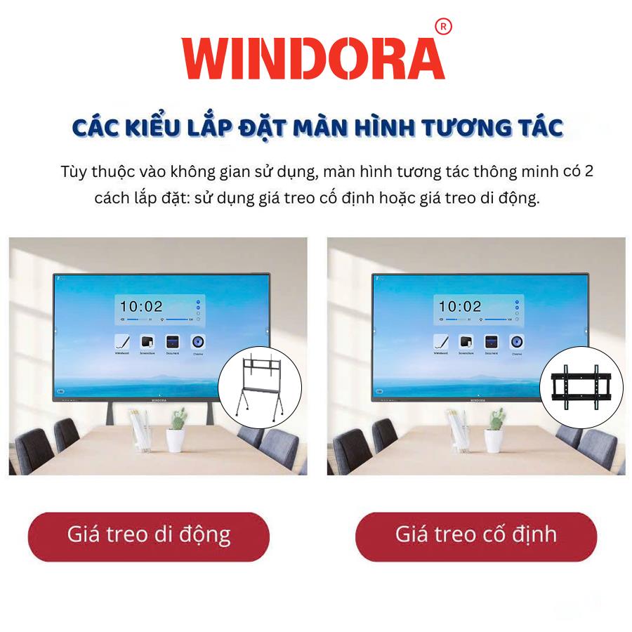 Các kiểu lắp màn hình tương tác cho doanh nghiệp
